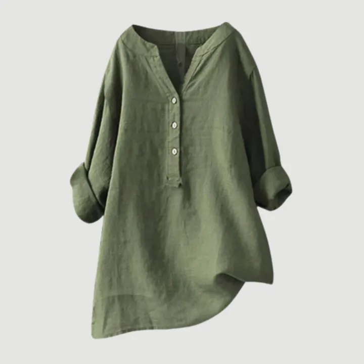 Chemise légÚre en lin avec boutons - Image 2