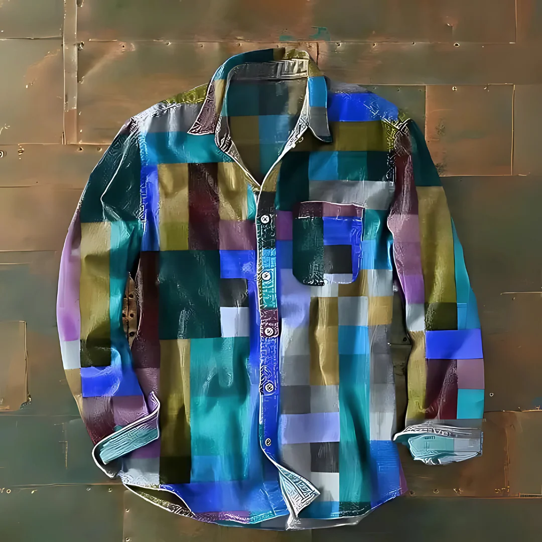 Chemise pour hommes multicolore - Image 2