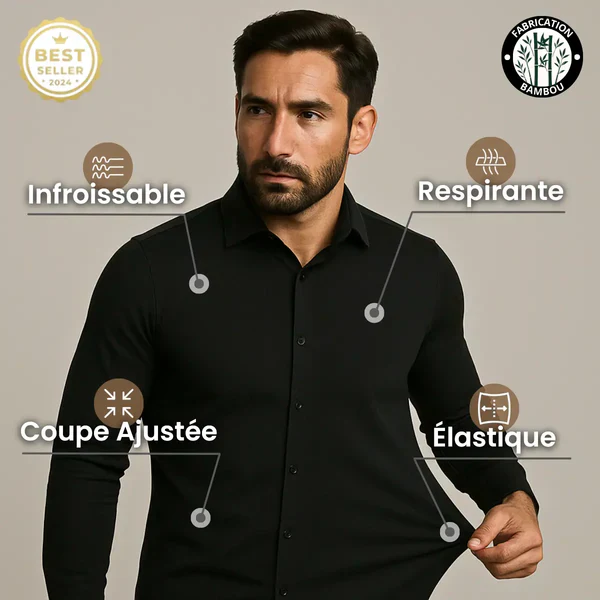 Chemise homme – respirante et sans repassage - Image 5