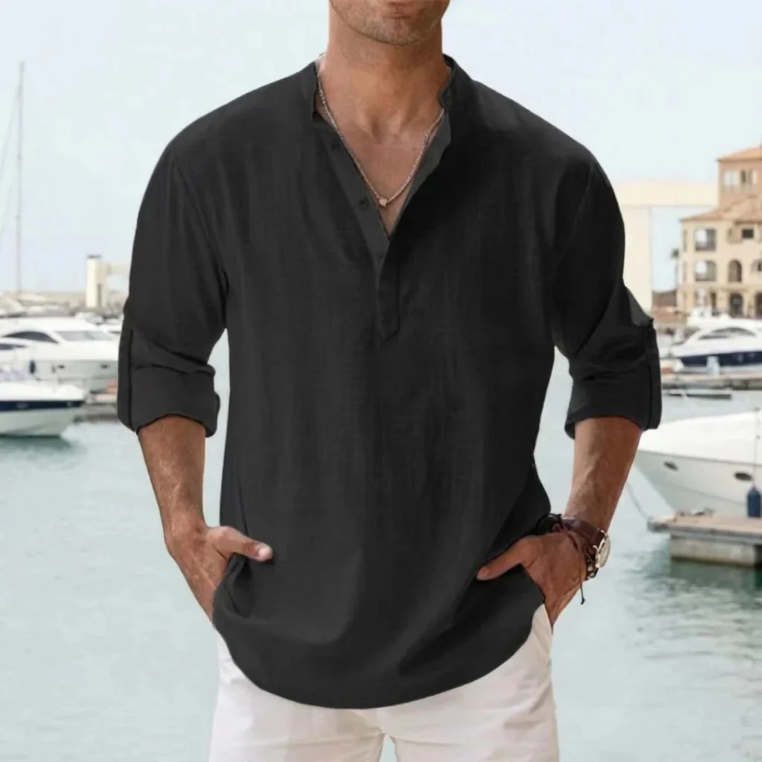 Chemise lin respirant homme été léger - Image 2