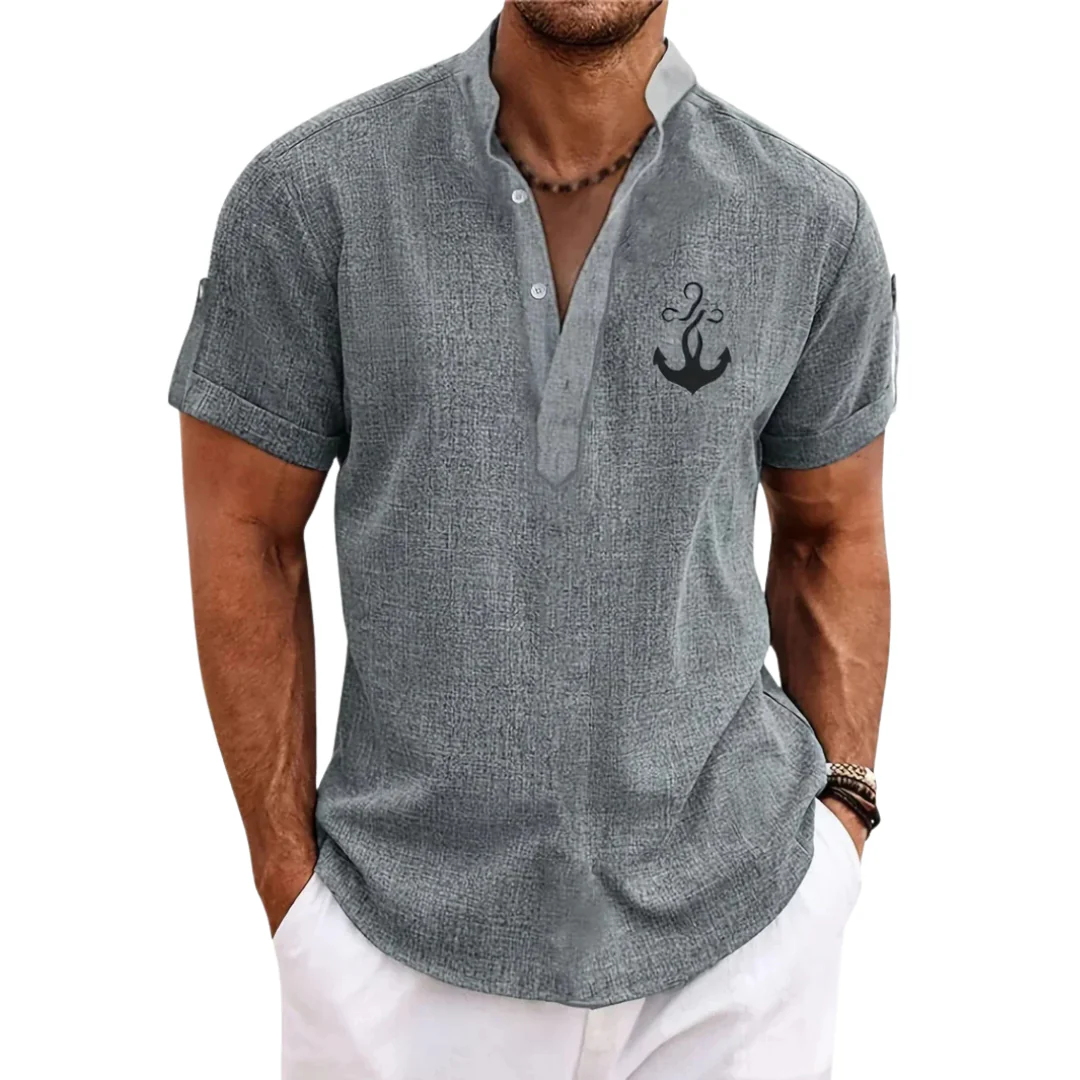 Chemise élégante à manches courtes et col montant - Image 16