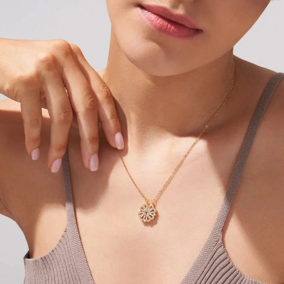 Collier 2-en-1 Trefle et Coeur - Image 2