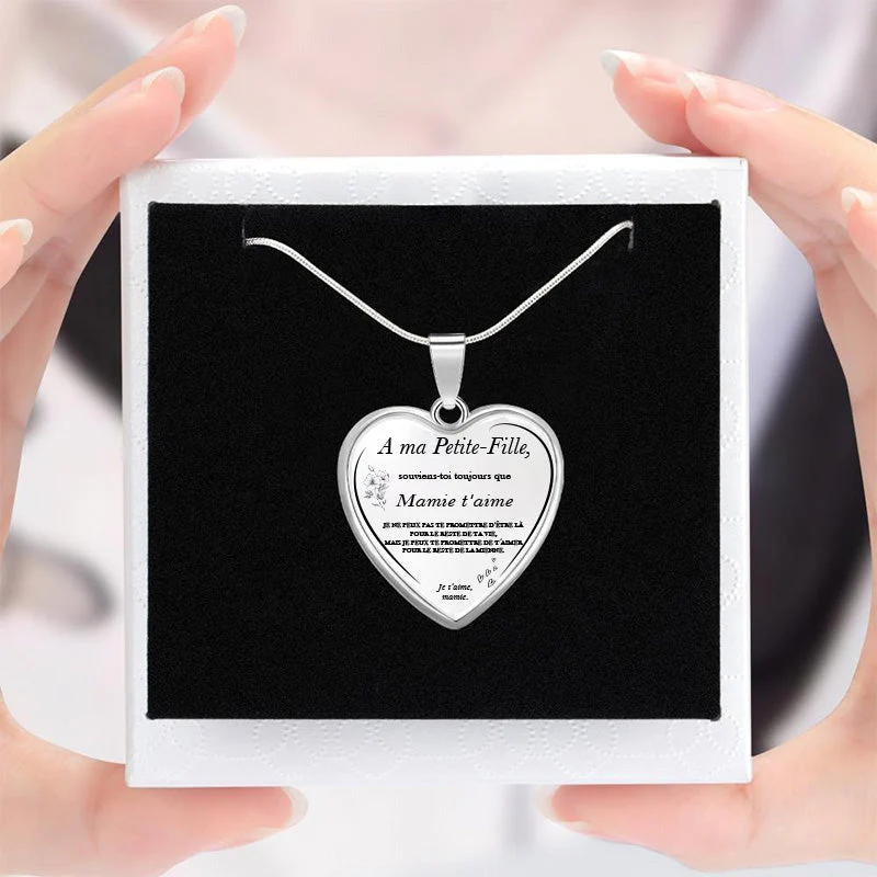 Collier Cœur « À ma Petite-Fille »