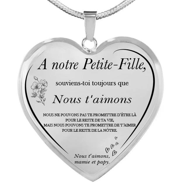 Collier Cœur « À ma Petite-Fille » - Image 3