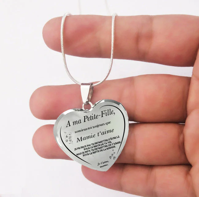 Collier Cœur « À ma Petite-Fille » - Image 5