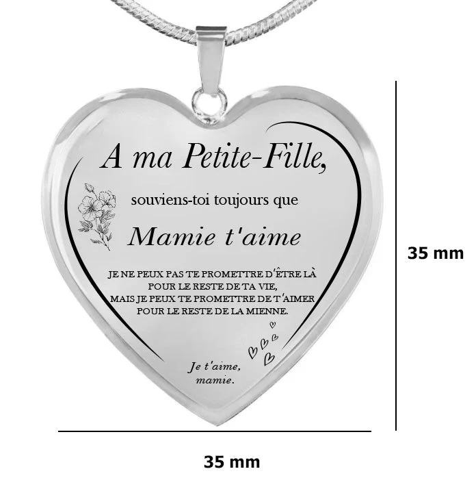 Collier Cœur « À ma Petite-Fille » - Image 6