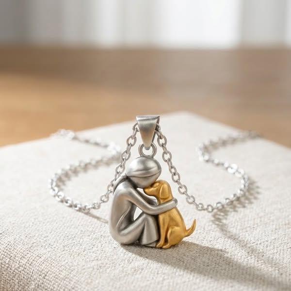 Collier pendentif cœur et chien - Image 3