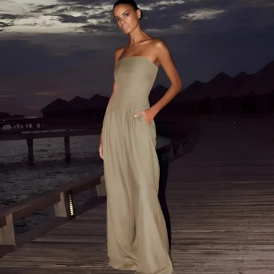 Combinaison bustier fluide pour une silhouette élégante - Image 2