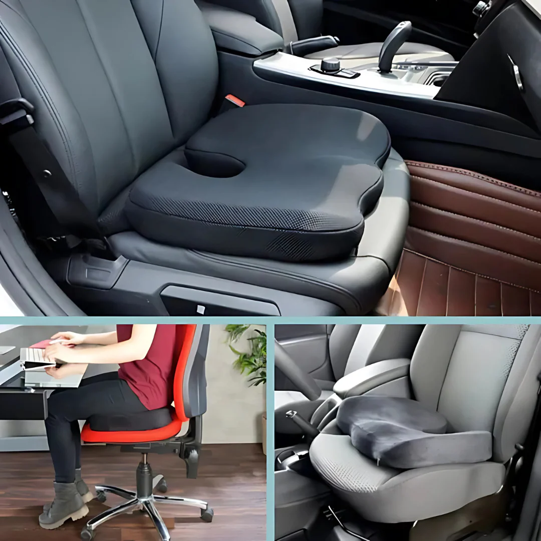 Coussin ergonomique à mémoire de forme pour siège et coccyx