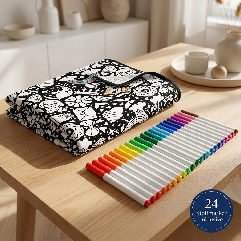 Couverture de coloriage créative avec marqueurs - Image 3