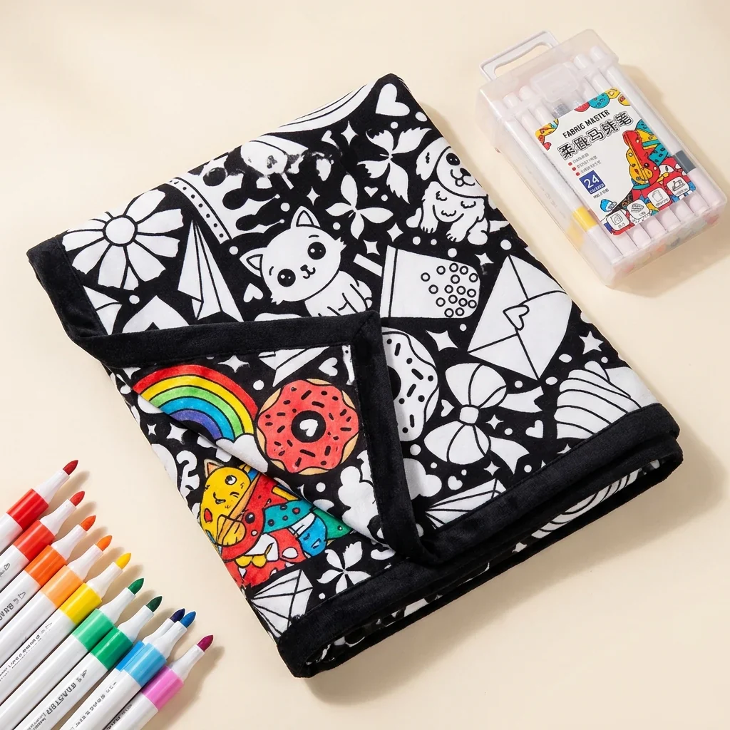 Couverture de coloriage créative avec marqueurs - Image 7