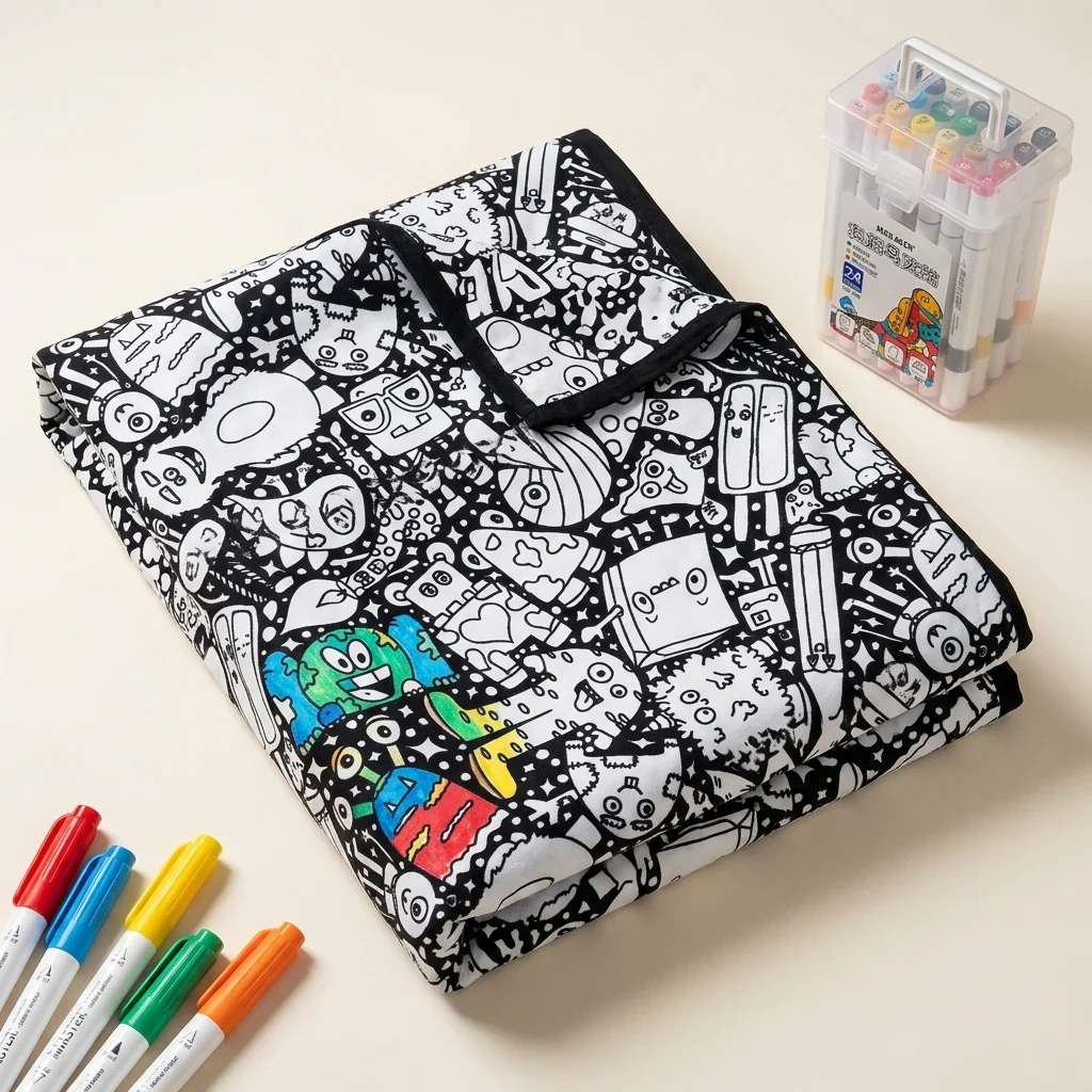 Couverture de coloriage créative avec marqueurs - Image 8