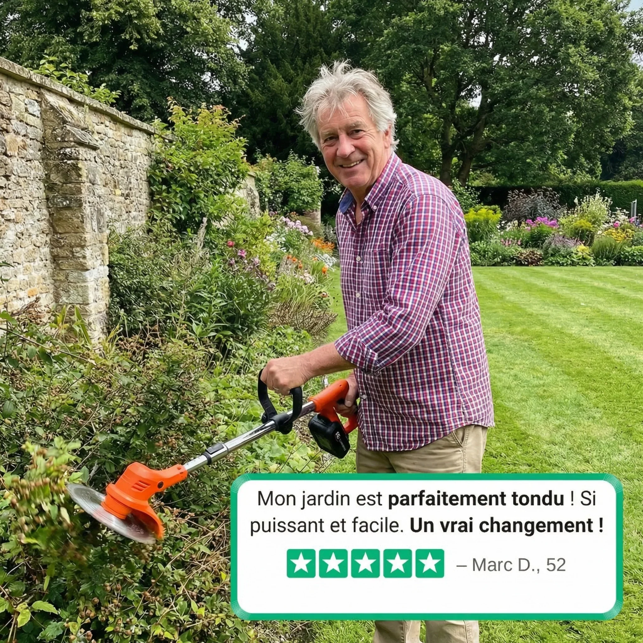 Débroussailleuse sans fil puissante pour jardin - Image 6