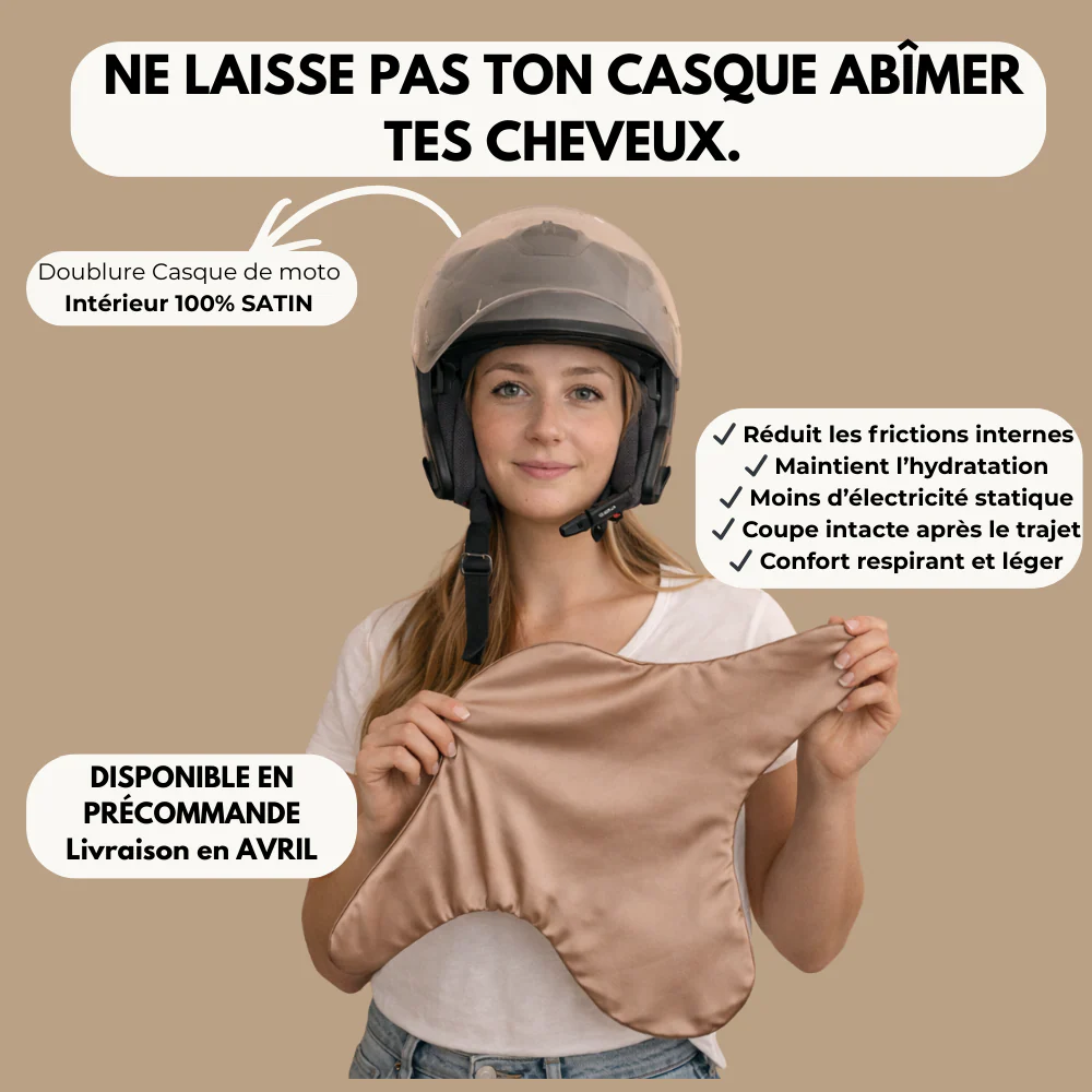 Doublure en satin pour casque de moto - Image 3