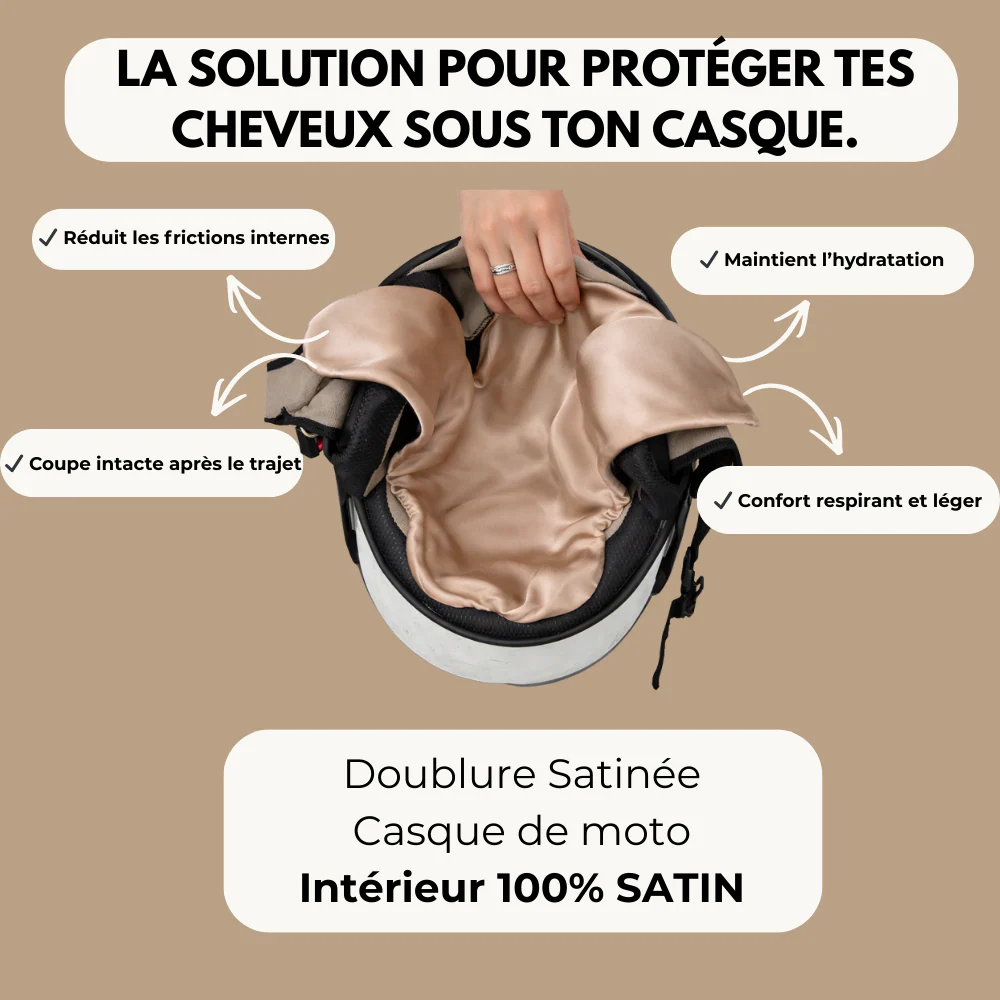 Doublure en satin pour casque de moto - Image 7