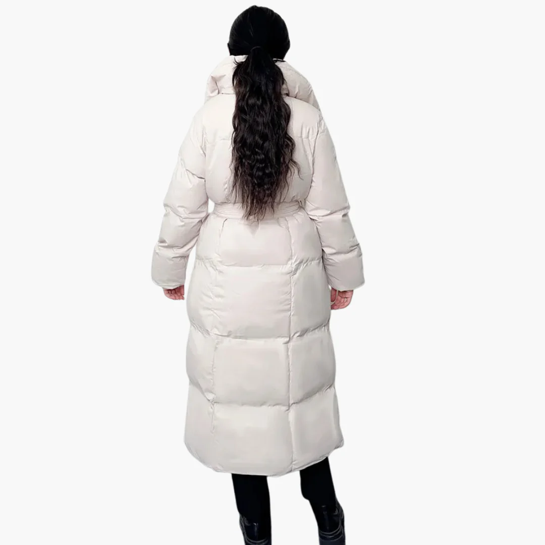 Doudoune longue d’hiver femme avec ceinture - Image 8