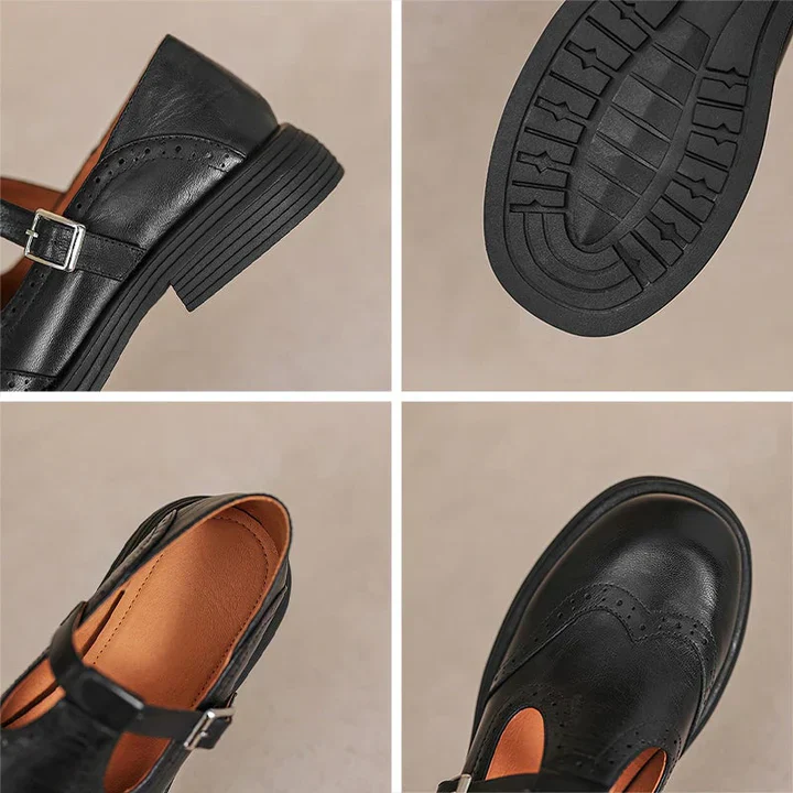 Élégantes chaussures Mary Jane en cuir véritable - Image 10