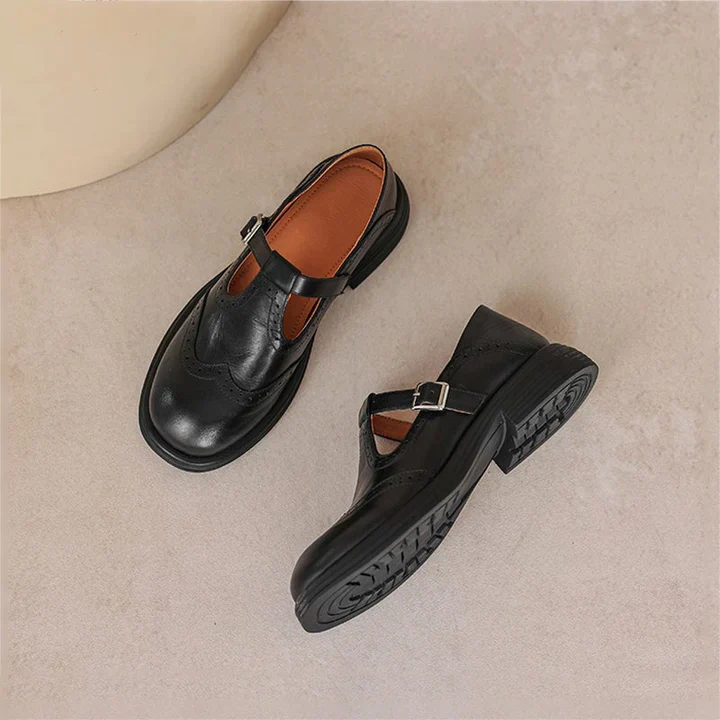Élégantes chaussures Mary Jane en cuir véritable - Image 6