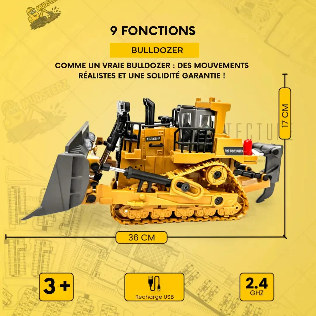Engin de chantier télécommandé réaliste - Image 11