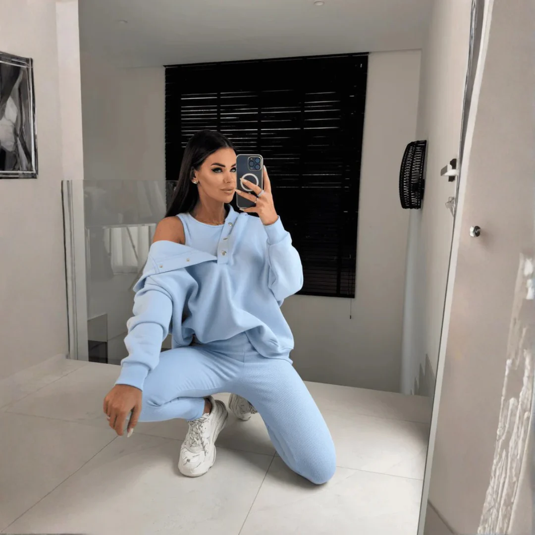 Ensemble Confortable | Sweat Ă Capuche, Gilet et Pantalon - Image 2