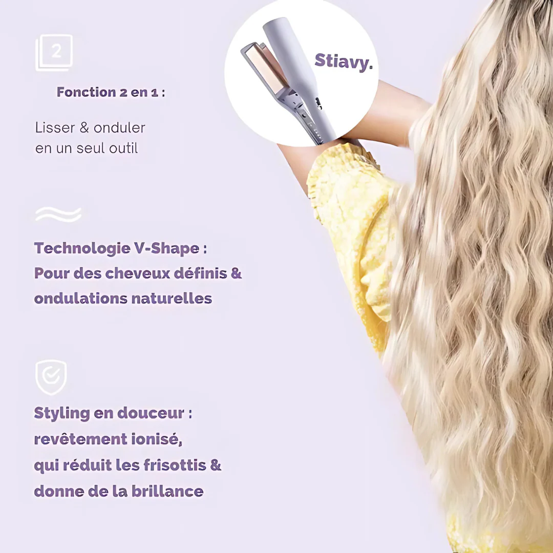 Fer Ă onduler 2-en-1 â Lisseur & Waver professionnel - Image 2