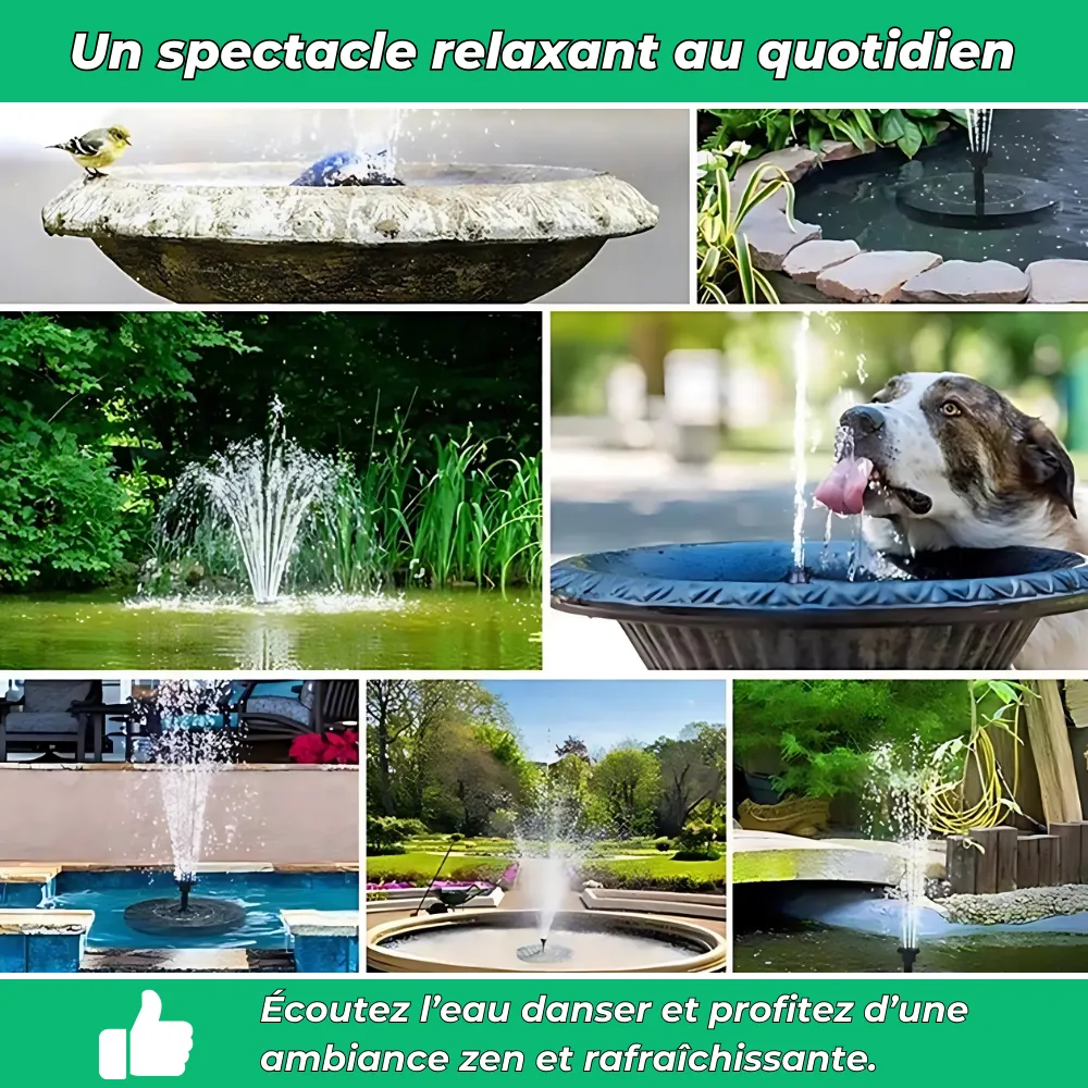 Fontaine solaire pour bassin et jardin â Autonome & DĂ©corative - Image 2