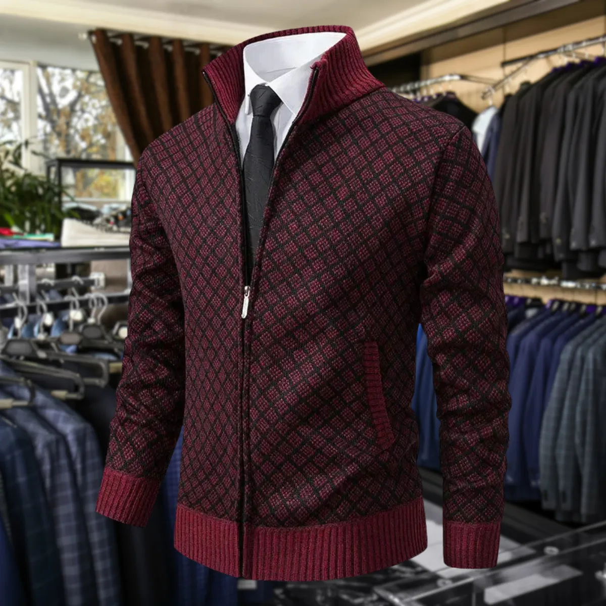 Gilet homme chic à motif tissé - Image 3