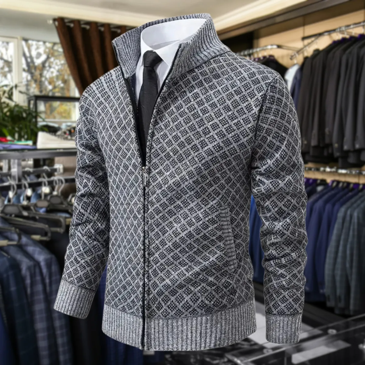 Gilet homme chic à motif tissé - Image 4