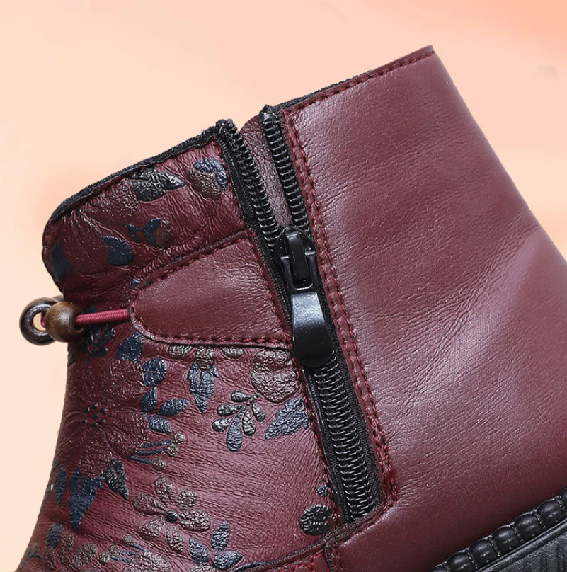 Giselle - Chaussures pour femmes en cuir et coton - Image 2