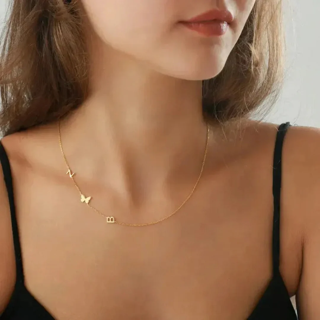 Collier d'initiales délicat à personnaliser - Image 3