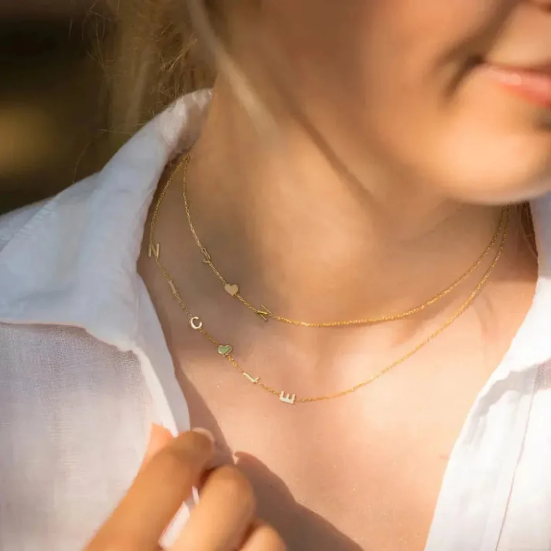 Collier d'initiales délicat à personnaliser - Image 7