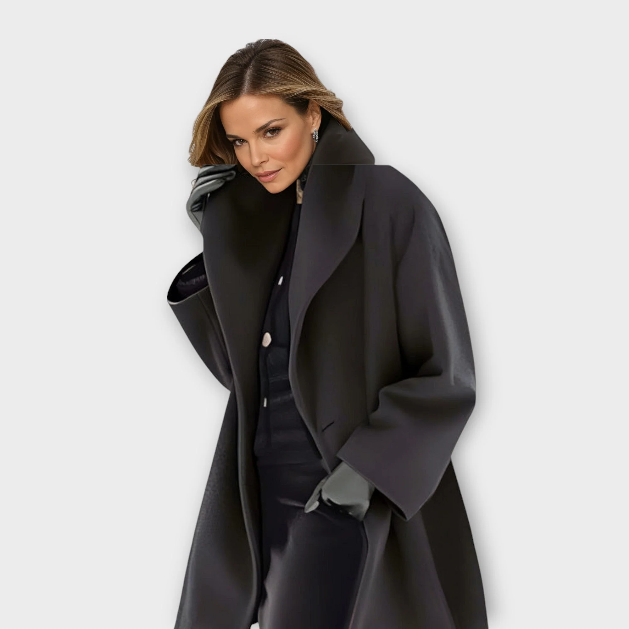 Isabelle - Manteau Élégant à Col Montant - Image 3