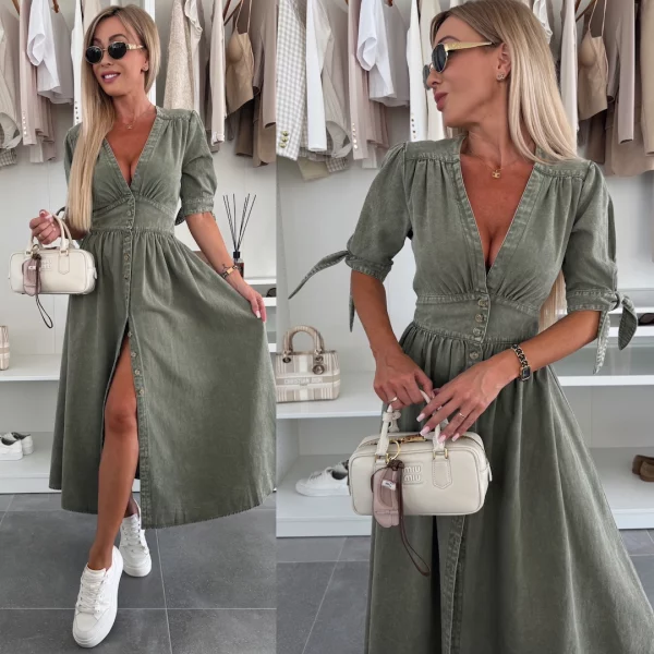 Ivanka | Robe en denim éclatante - Image 8