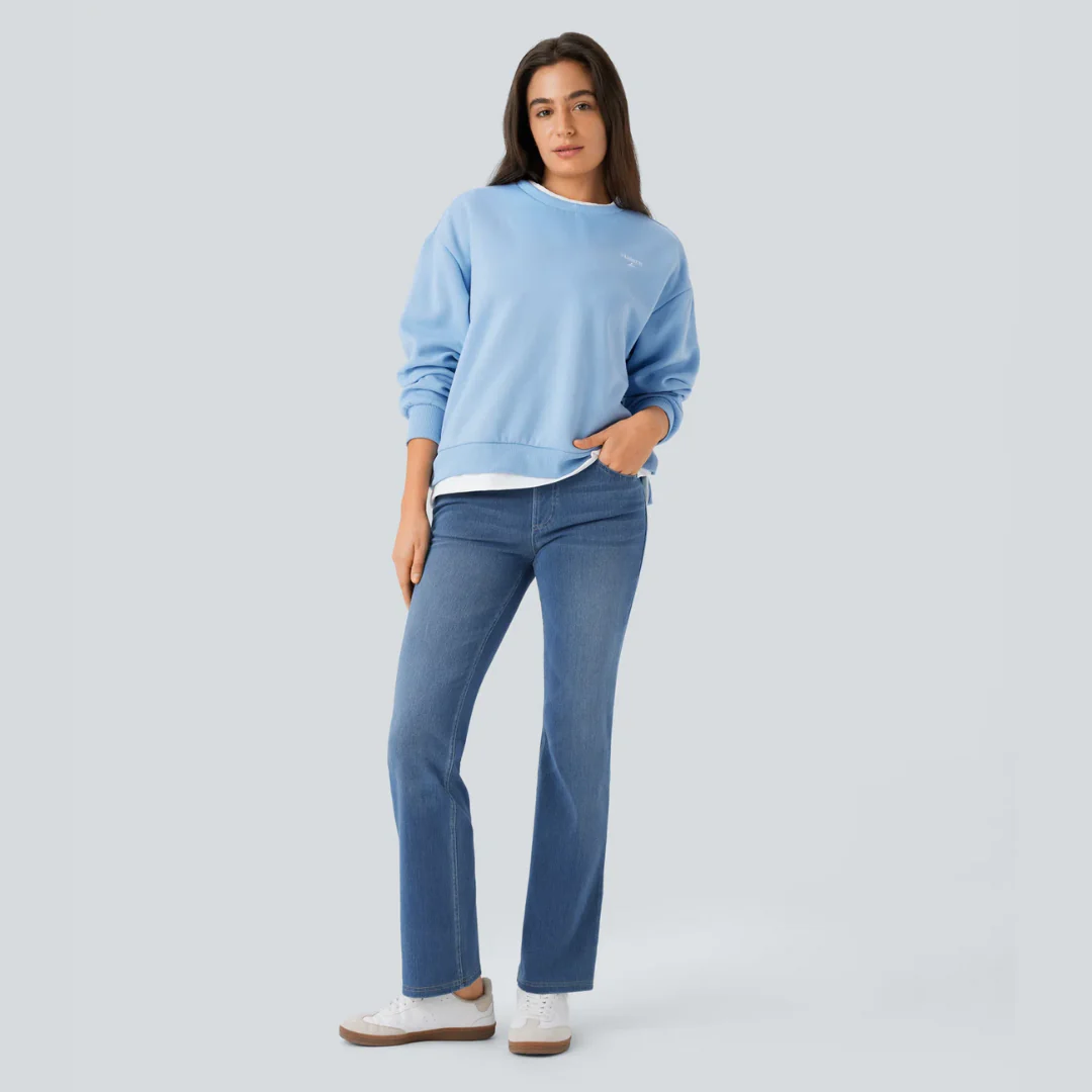 Jean Bootcut Taille Haute Extensible à Poches Multiples - Image 18