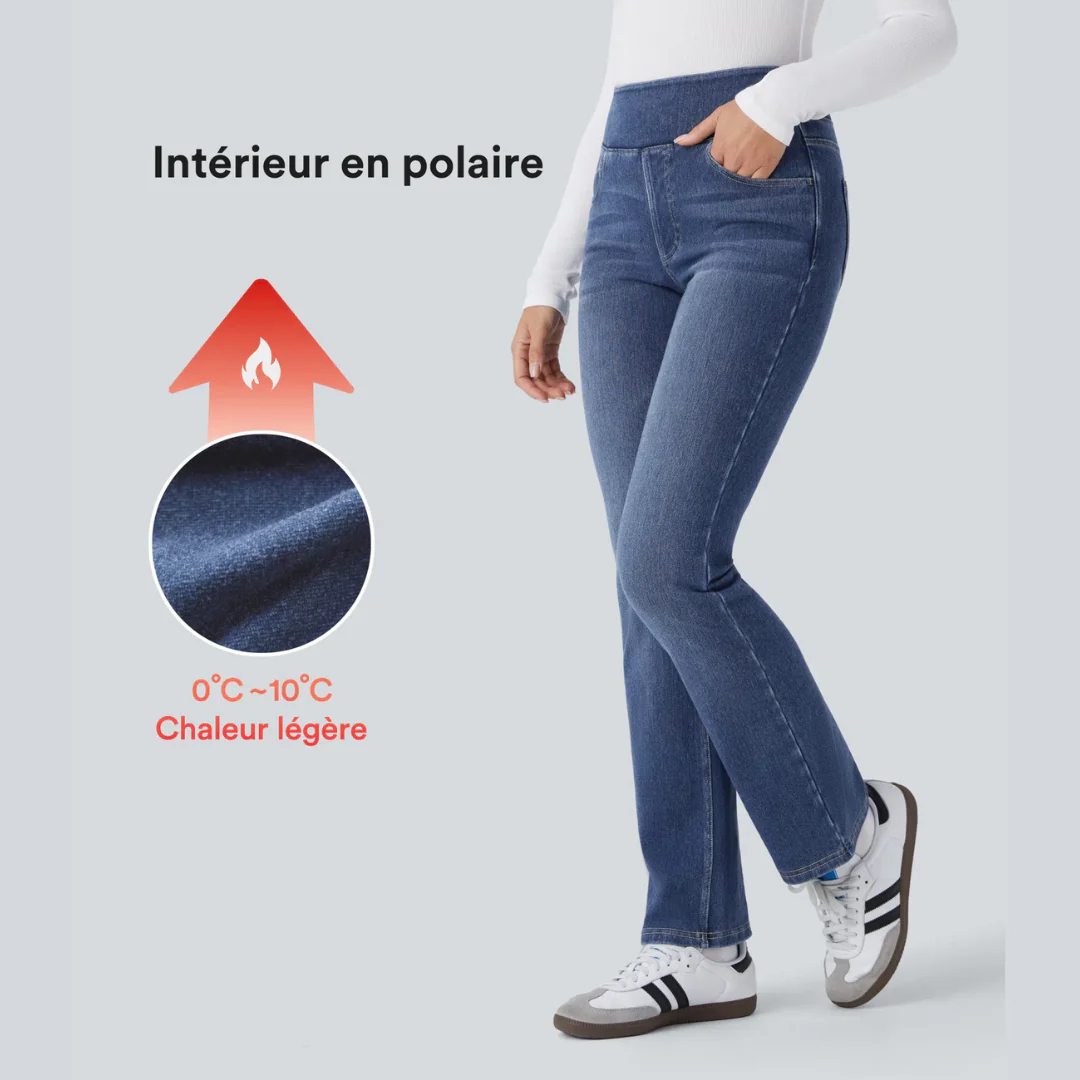 Jean Bootcut Taille Haute Extensible à Poches Multiples - Image 7