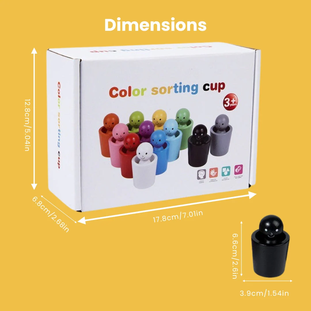 Jeu éducatif de tri des couleurs en bois pour enfants - Image 12