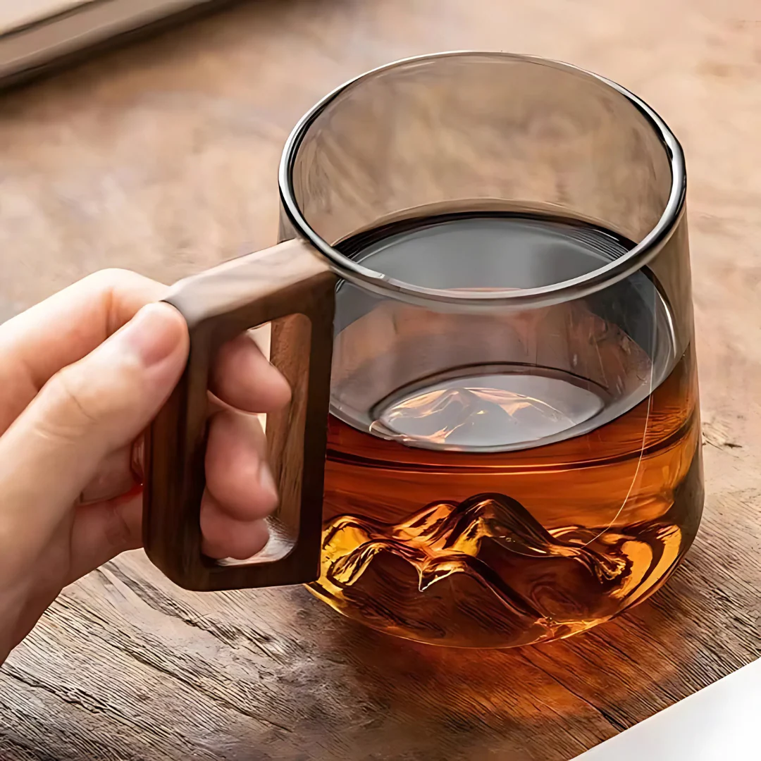 Verre à café avec poignée en bois - Image 2