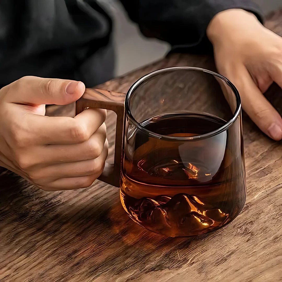 Verre à café avec poignée en bois - Image 3