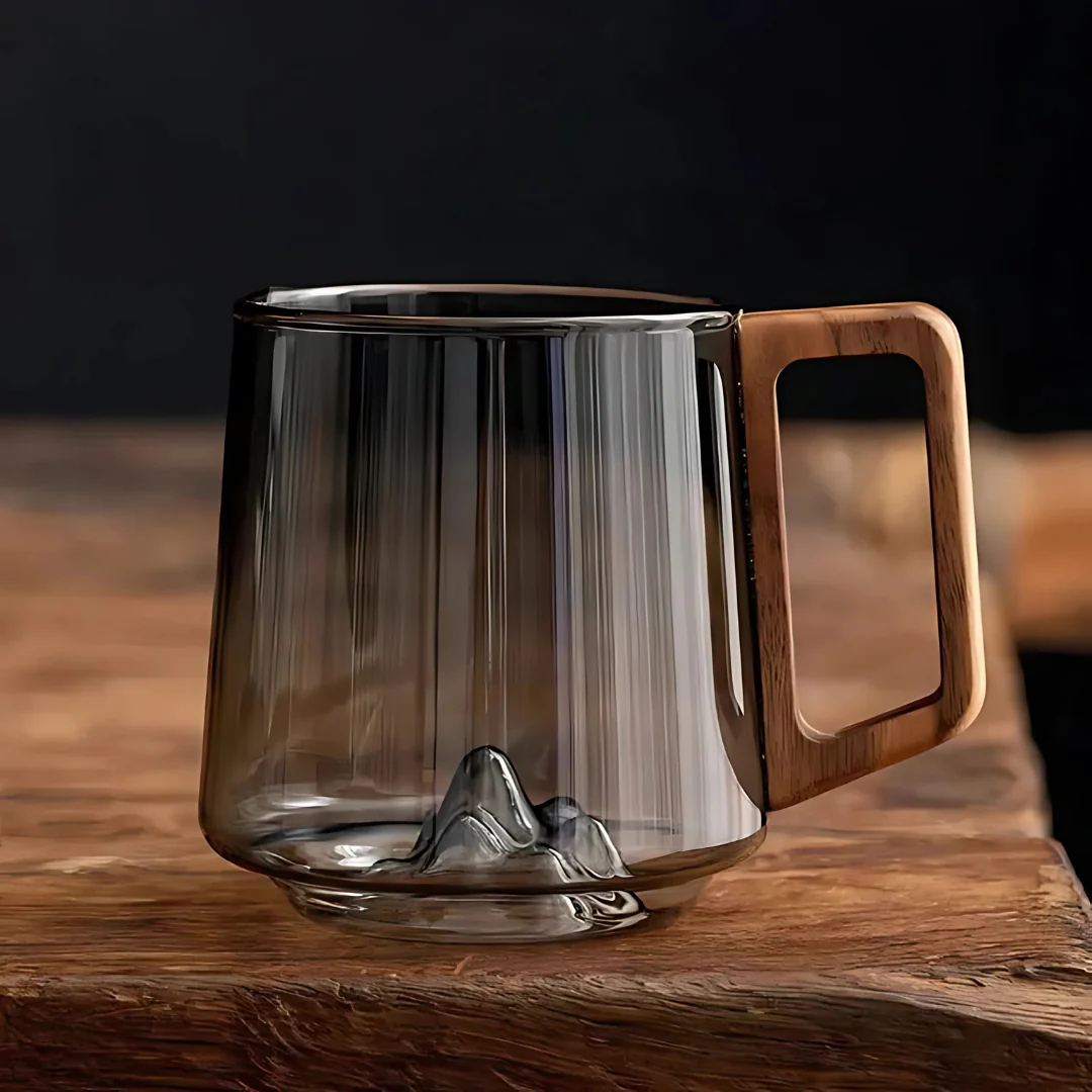 Verre à café avec poignée en bois - Image 4