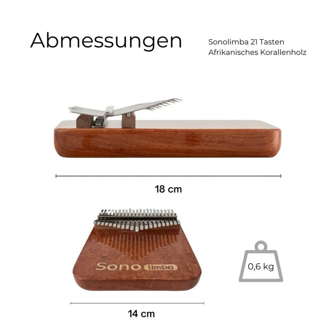 Kalimba en bois de corail africain - Image 13