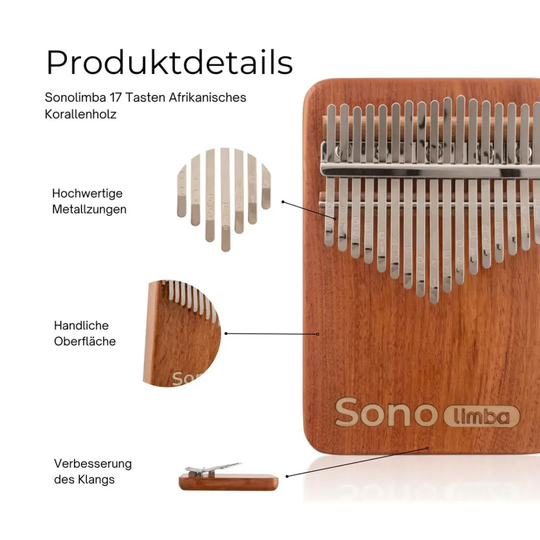 Kalimba en bois de corail africain - Image 3