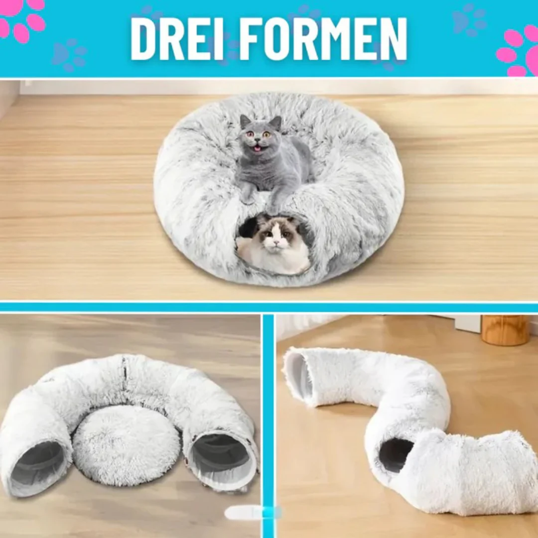 Tunnel douillet pour chats – Pour des moments de calme et de jeu - Image 2