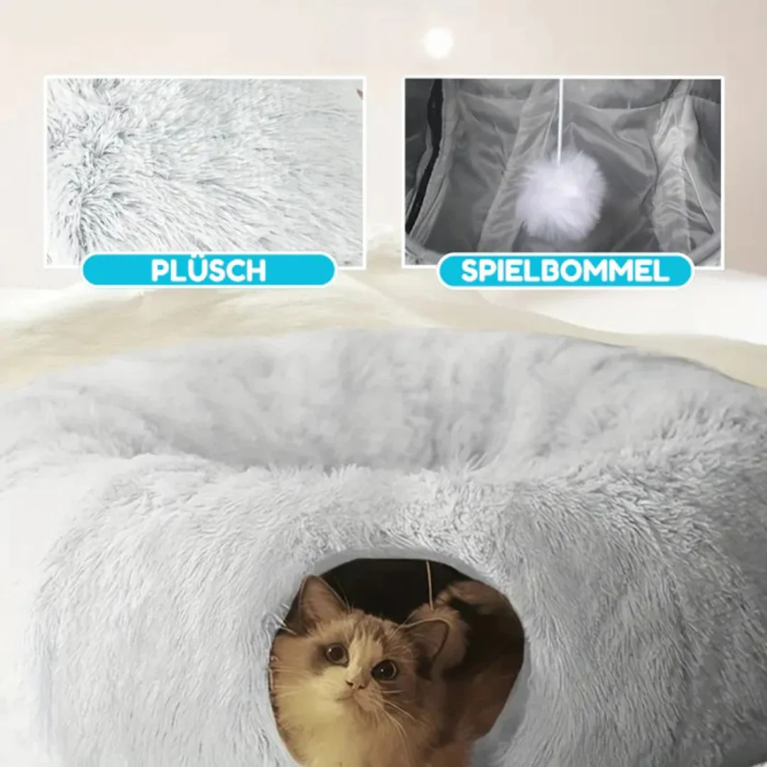Tunnel douillet pour chats – Pour des moments de calme et de jeu - Image 4