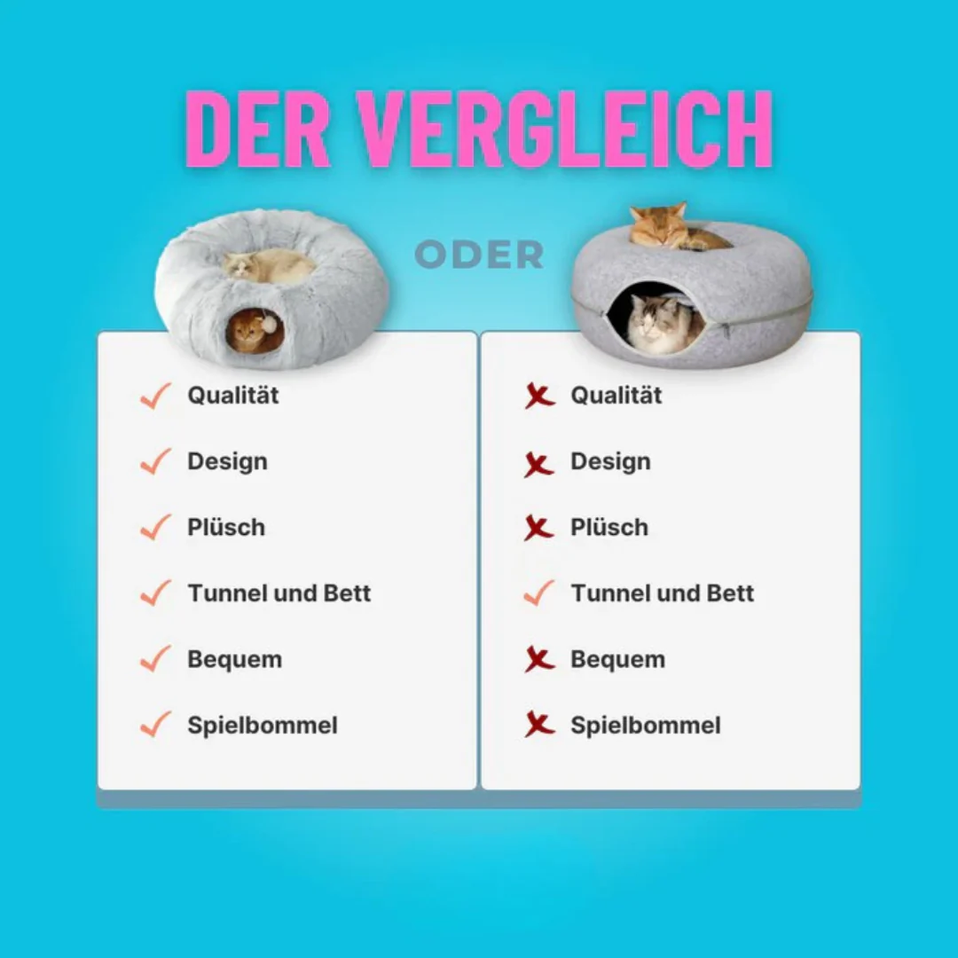 Tunnel douillet pour chats – Pour des moments de calme et de jeu - Image 7