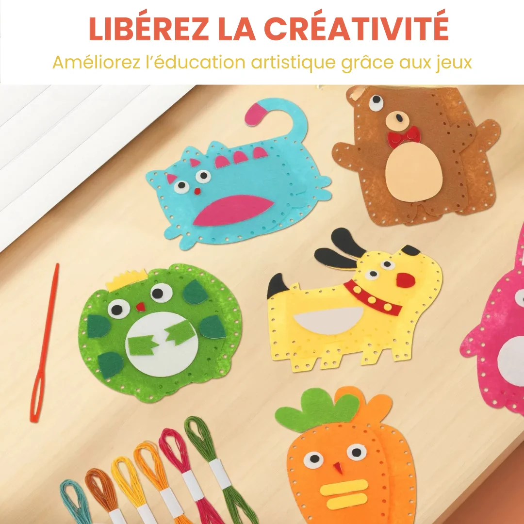 Kit de Couture Animaux en Feutrine pour Enfants - Image 9