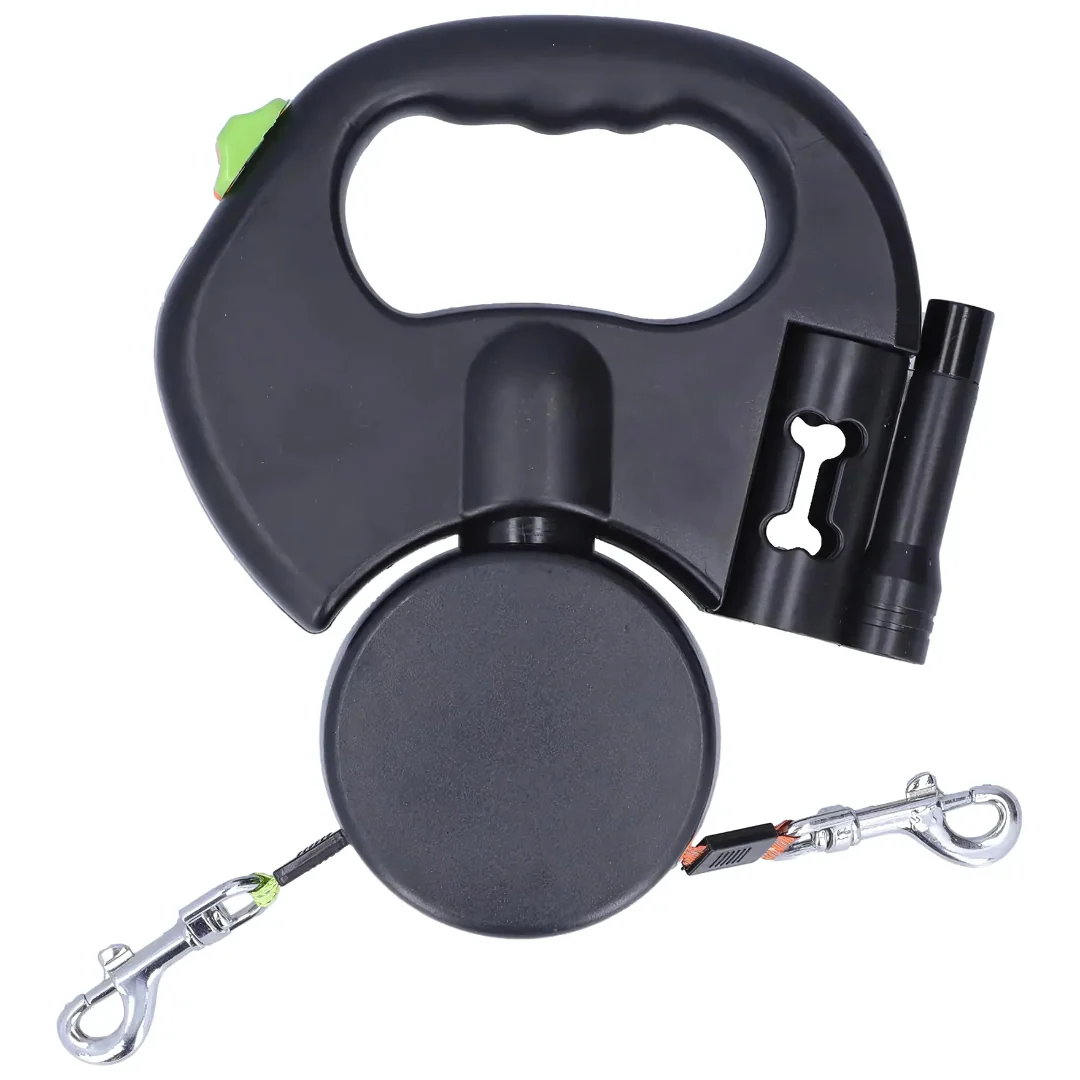 Double Laisse Rétractable Anti-Enchevêtrement pour Chiens - Image 5