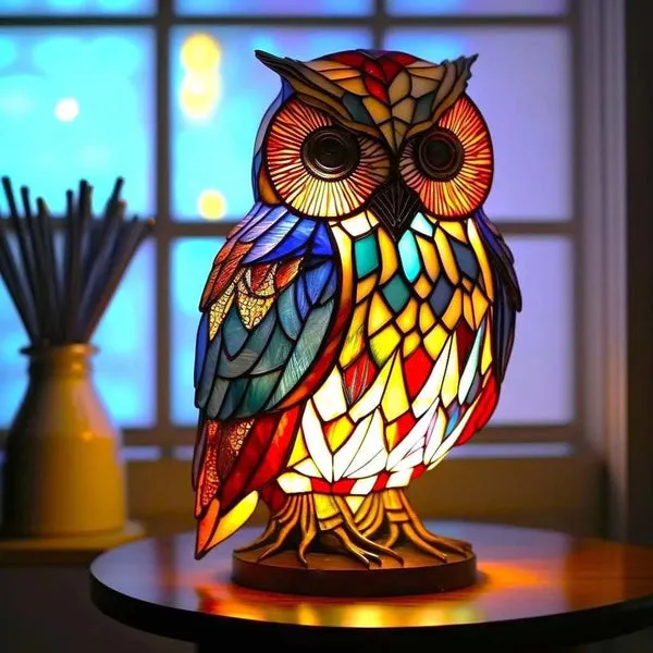 Lampe Chat en Verre Coloré - Image 3
