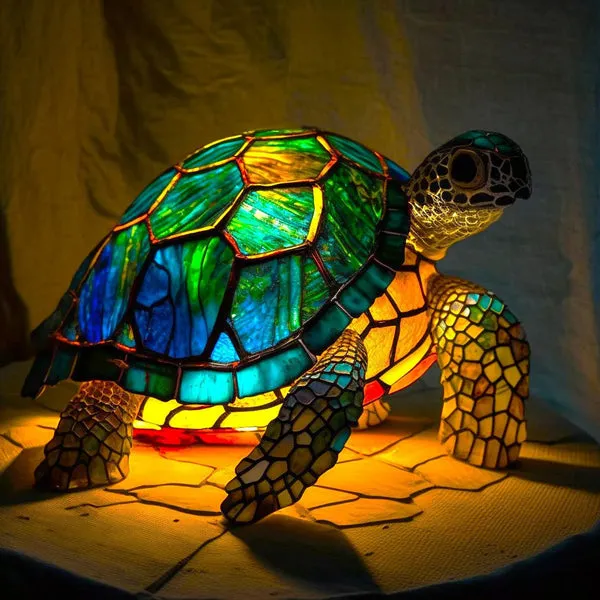 Lampe Chat en Verre Coloré - Image 4