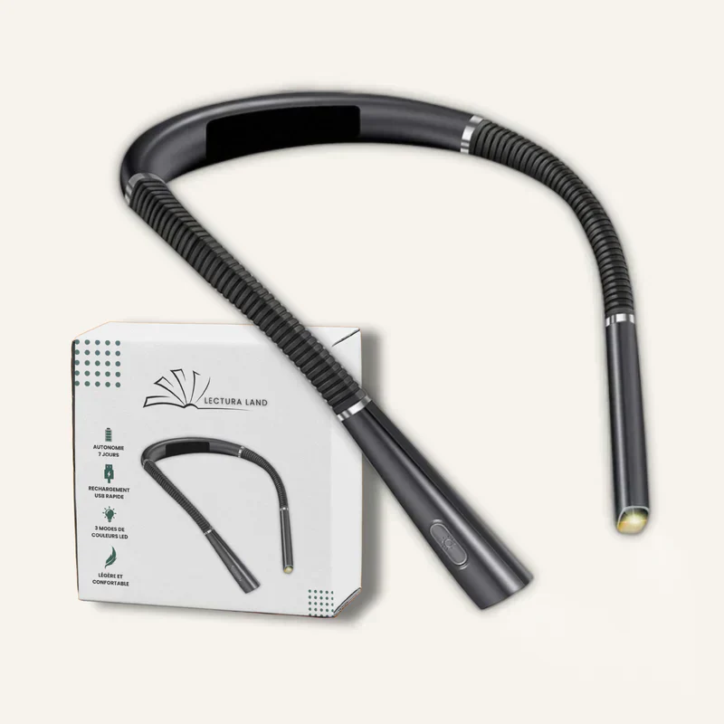 Lampe de lecture à cou flexible - Rechargeable