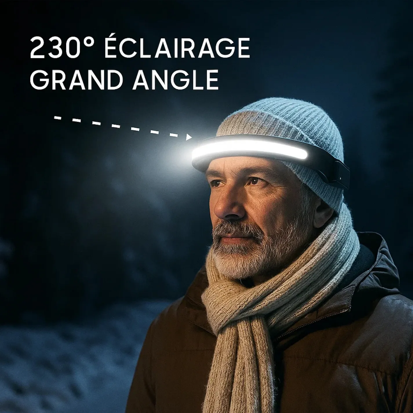 Lampe frontale LED 230° - Image 2
